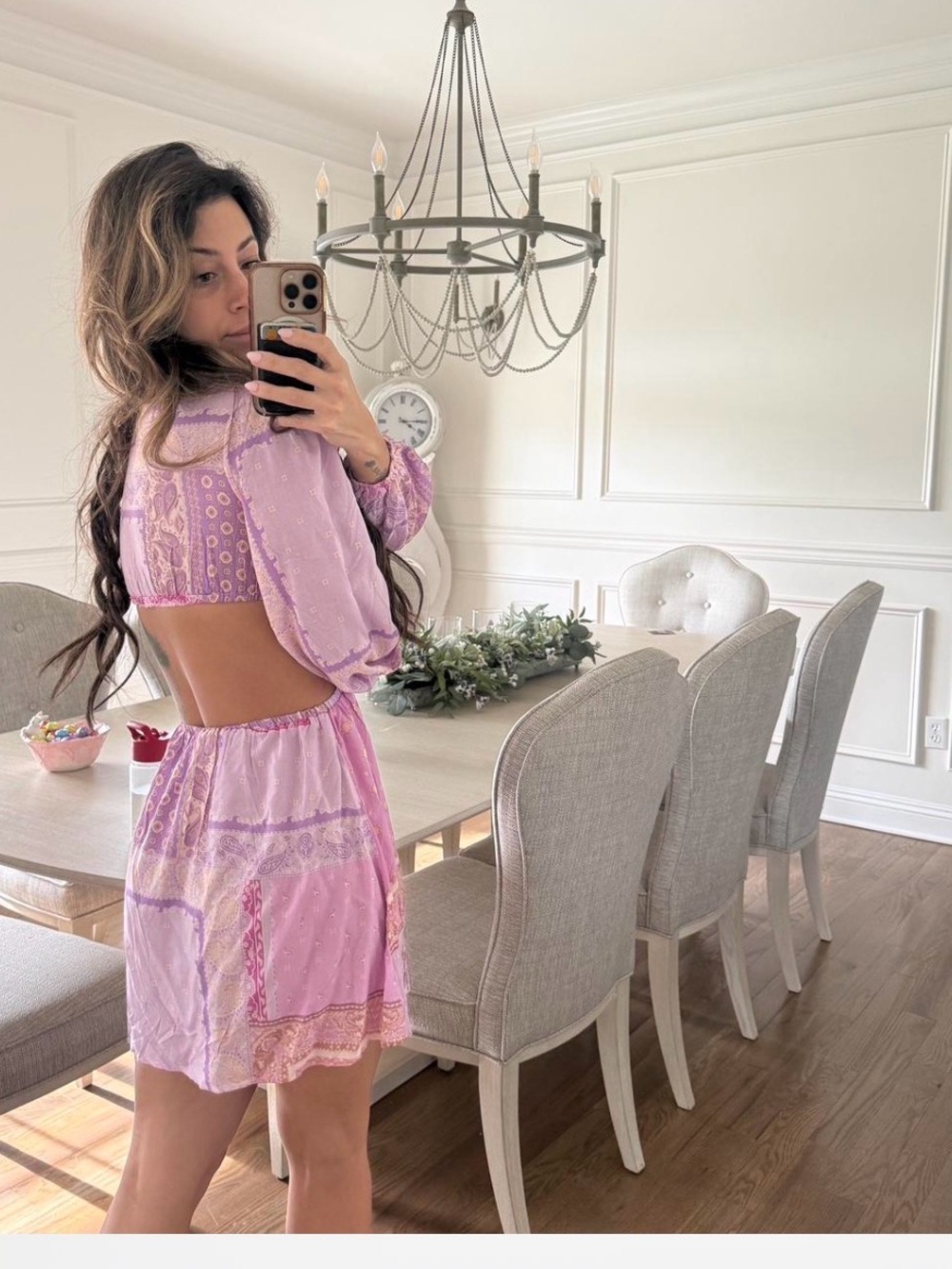 Lilac Cutout Boho Mini Dress - Women - Picture 4 of 8